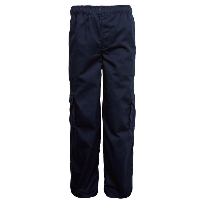 Schooltex Drill Cargo Pocket Pants, Navy, hi-res