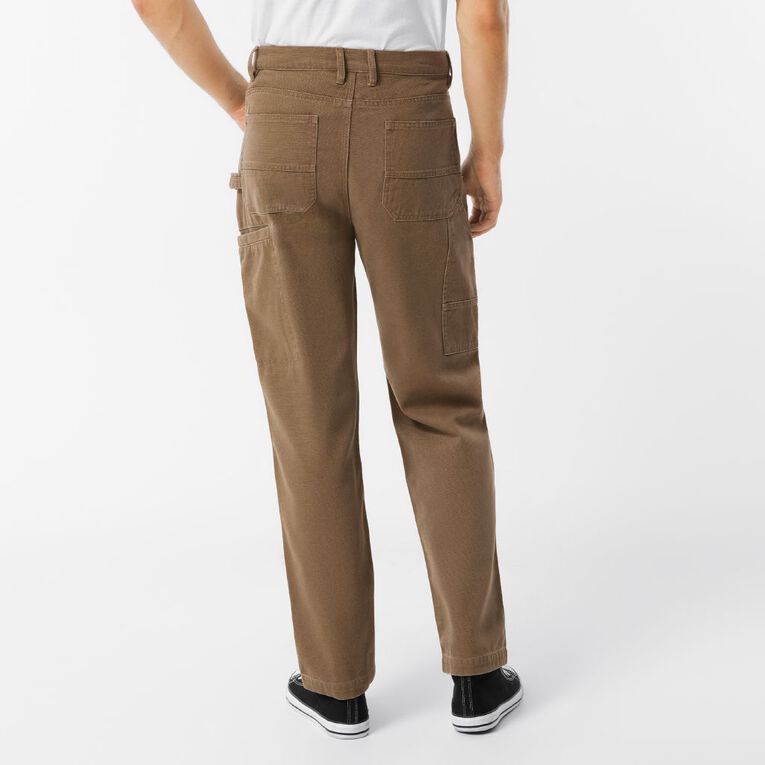H&H Men's Relaxed Carpenter Pants, Brown Mid, hi-res
