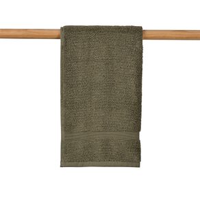 Living & Co Plush Plain Hand Towel Green Dark