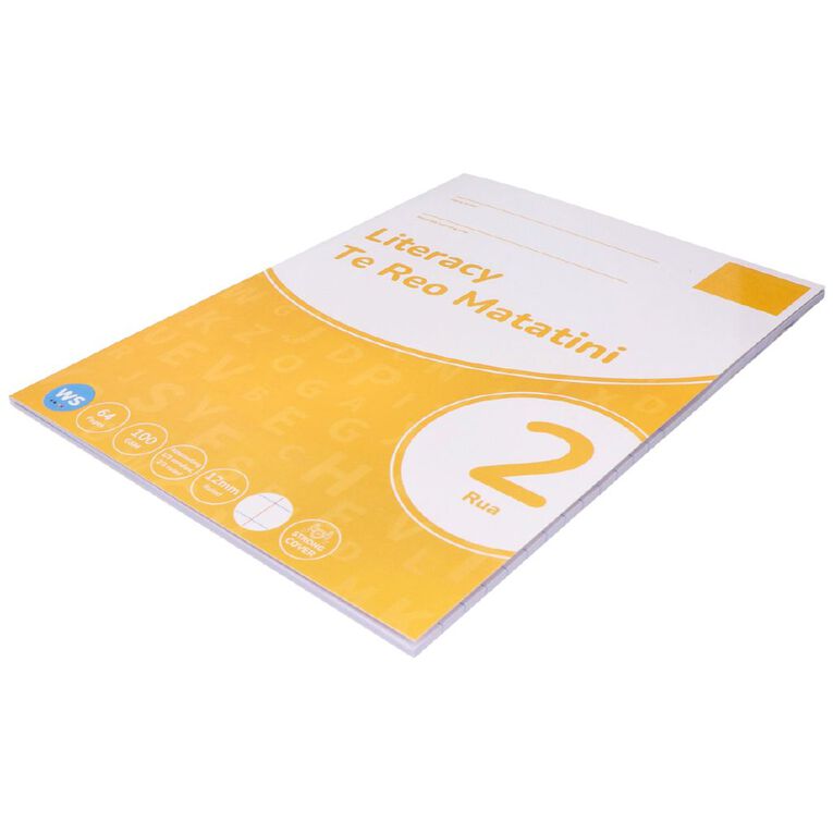 WS Literacy 2 Rua 12mm Ruled 32 Leaf Yellow, , hi-res