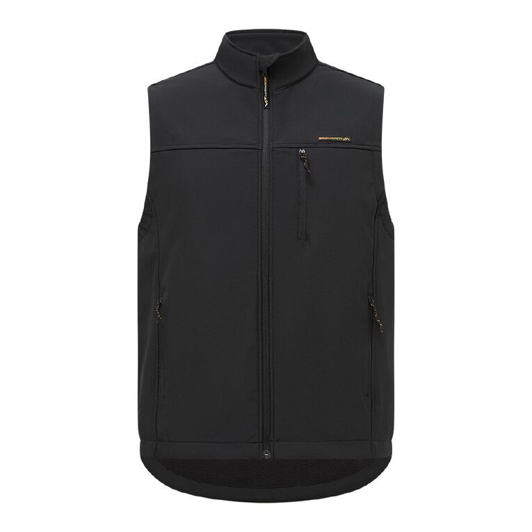 Back Country Adults' Softshell Vest, Black, hi-res