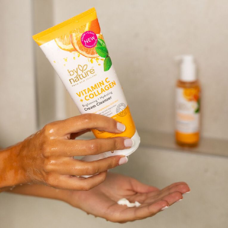 By Nature Vitamin C & Collagen Cream Cleanser 200g, , hi-res
