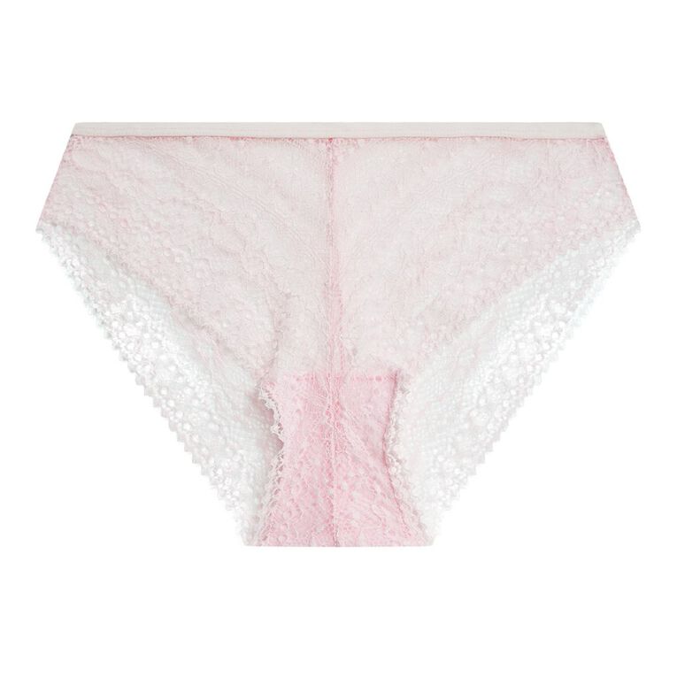 H&H Women's Sia Lace Bikini Brief, Pink Light, hi-res