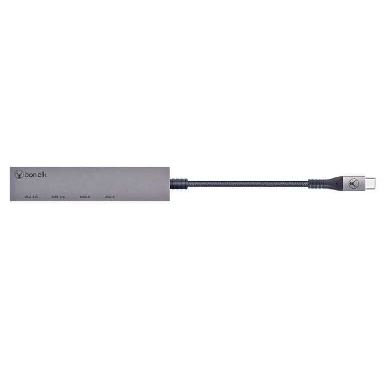 Bonelk Long Life USB C 4 in 1 Multiport Slim Hub Space Grey Grey, , hi-res
