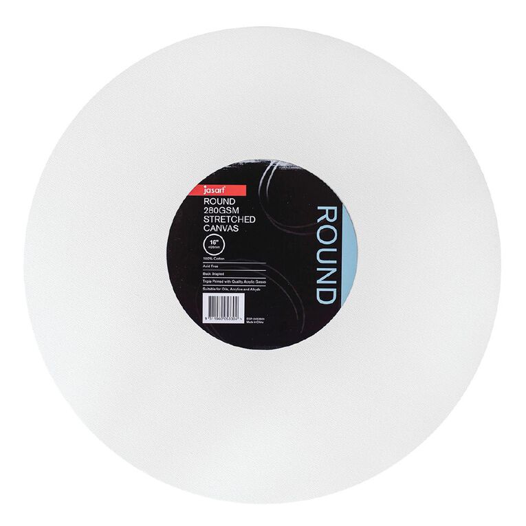 Jasart Round Canvas White 16 inch, , hi-res