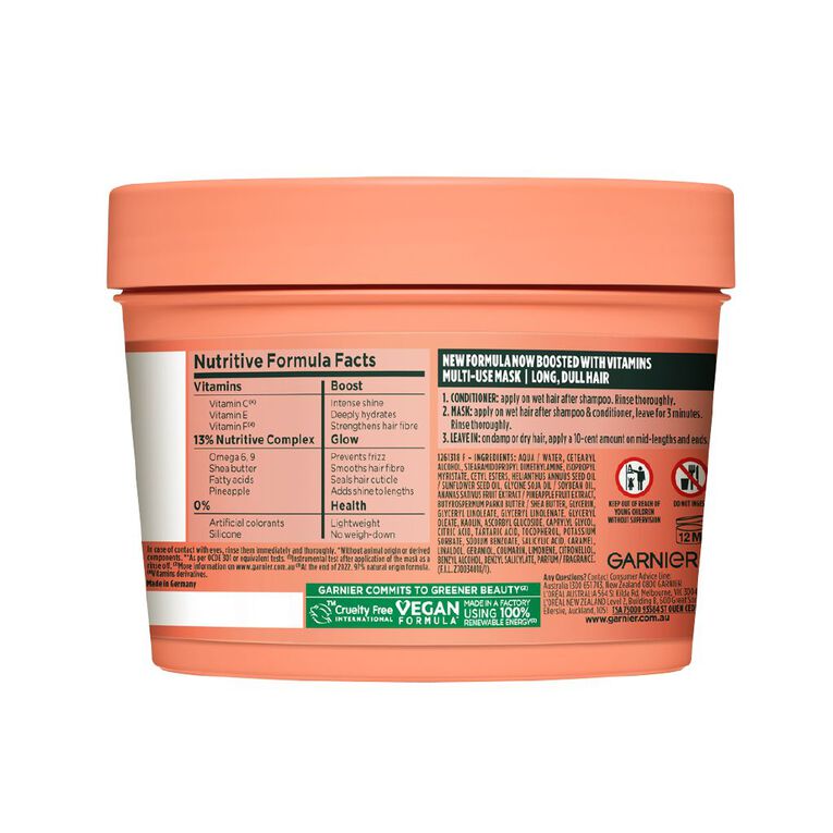 Garnier Fructis Hair Food Pineapple Treatment 390ml, , hi-res