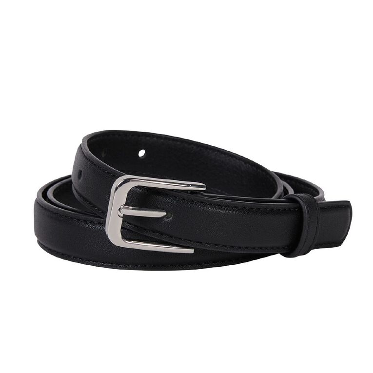 H&H Women's Plain Belt, Black, hi-res
