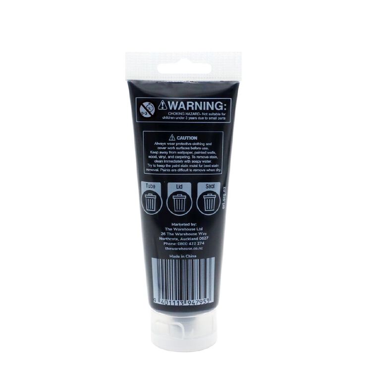 Uniti Acrylic Paint Black 120ml, , hi-res