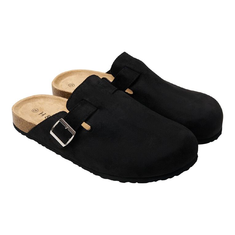 H&H Men's Mule Shoes, Black, hi-res