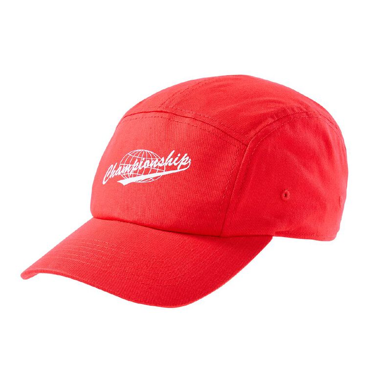 H&H Men's 5 Panel Cap, Red Mid, hi-res