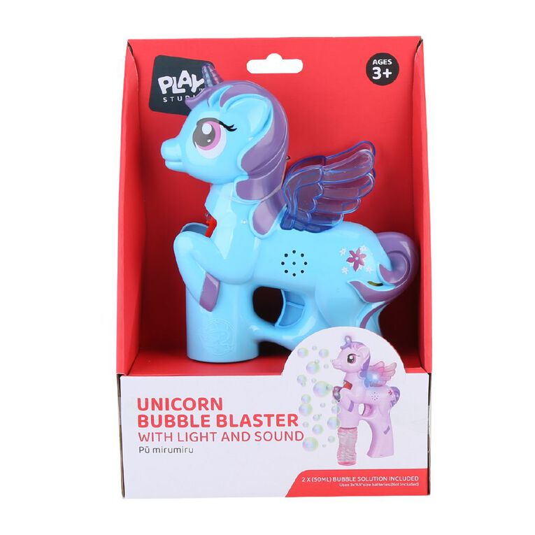 Play Studio Unicorn Bubble Blaster with Light and Sound Assorted, , hi-res