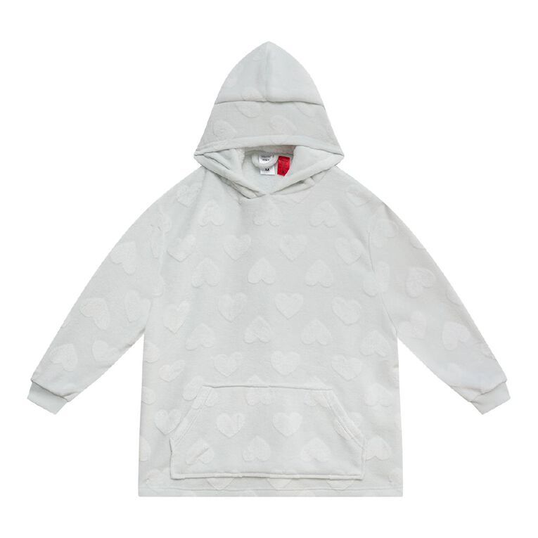 H&H Girls' Coral Fleece Hoodie, Green Light, hi-res