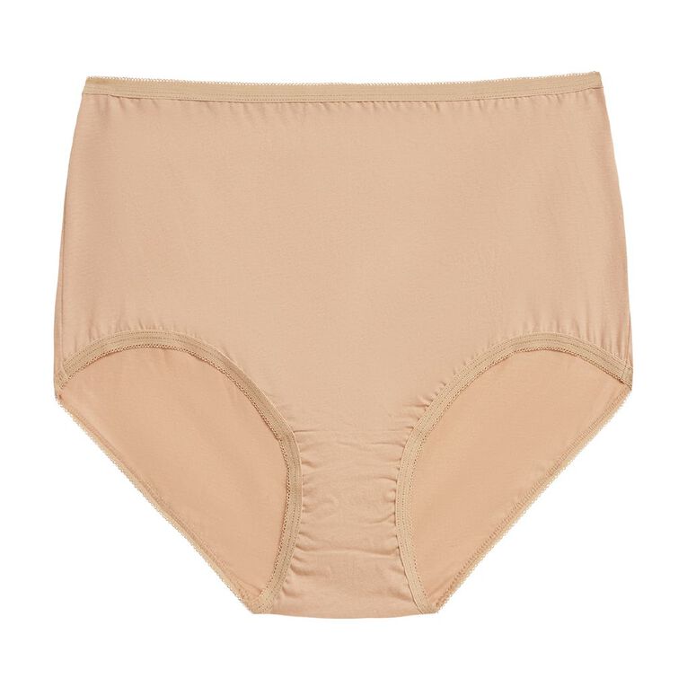 H&H Women's Cotton Full Briefs, Beige, hi-res
