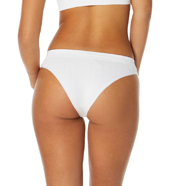 Clio Women's Prarie Skimpy Bikini Brief, White, hi-res
