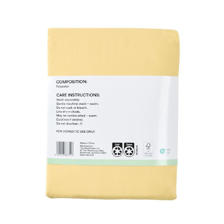 Living & Co Microfibre Sheet Set Yellow Queen, , hi-res