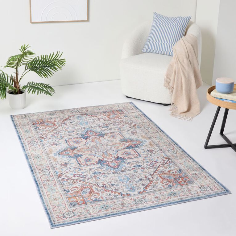 Living & Co Printed Rug Rust 120cm x 180cm, , hi-res