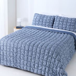 Living & Co 3 Piece Comforter Set Bubble Blue