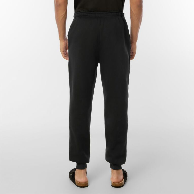 Garage Men's Rib Cuff Graphic Trackpants, Black, hi-res