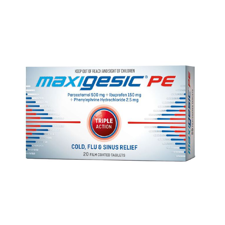 Maxigesic Pe Cold & Flu Tablets 20 Pack, , hi-res