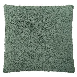 Living & Co Sherpa Cushion Green Light 45cm x 45cm