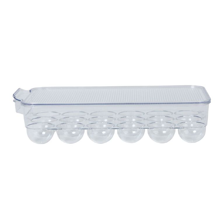 Living & Co 18 Egg Storage Container With Lid Clear, , hi-res