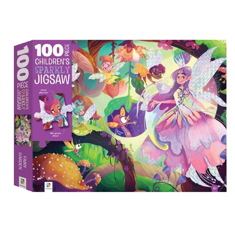 Children's Sparkly Jigsaw: Fairy Garden 100 Piece, , hi-res