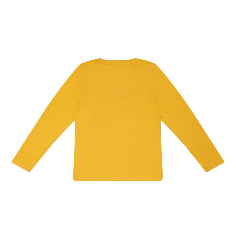 Young Original Long Sleeve Print Tee Yellow Light The Warehouse