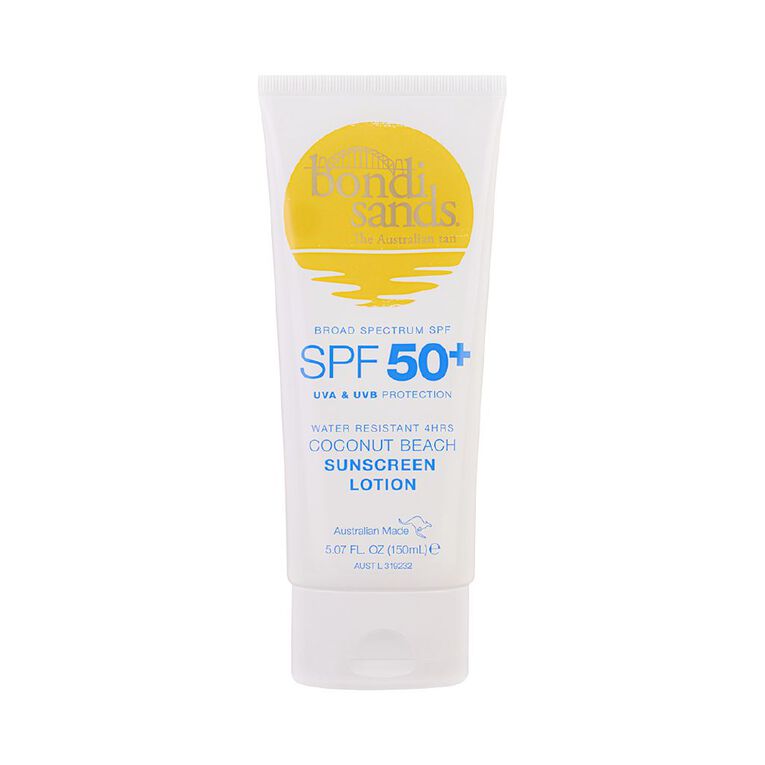 Bondi Sands SPF 50+ Body Sunscreen Lotion Coconut Beach Scent 150ml, , hi-res