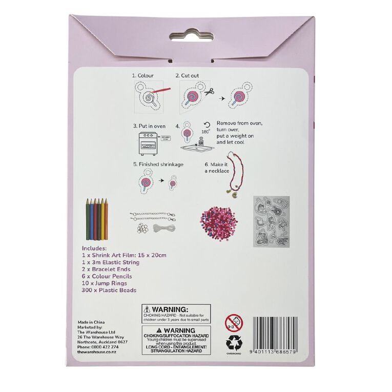 Uniti Kids Shrink Art Necklace Kit, , hi-res