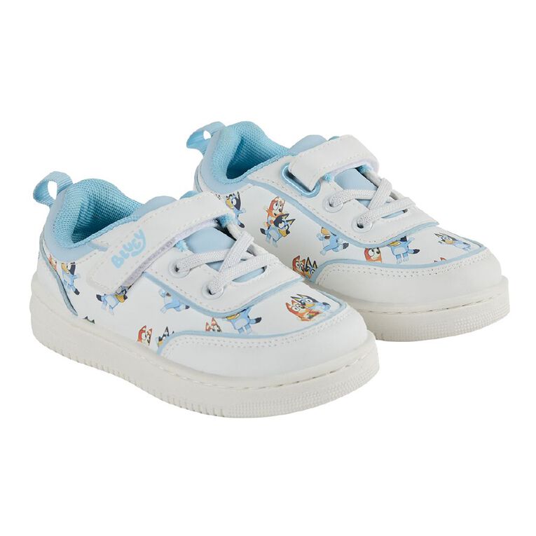 Bluey Junior Kids' Trainers, White/Blue, hi-res