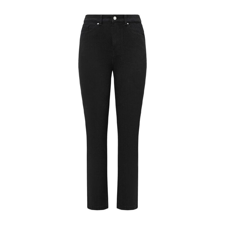 H&H Women's Mid Rise Slim Skinny Jeans, Black, hi-res