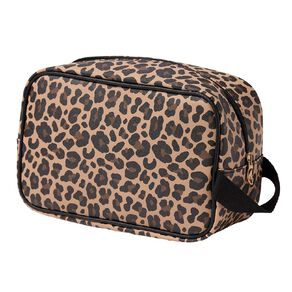 Poppi Cosmetic Bag with Handle Leopard