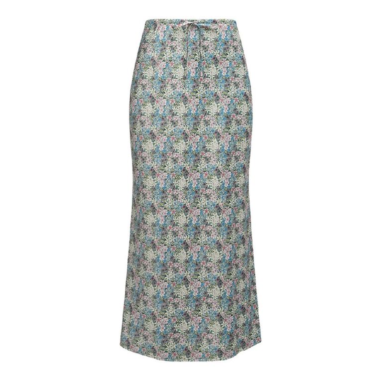 H&H Women's Amber Rixon Satin Bias Skirt, Multi-Coloured, hi-res