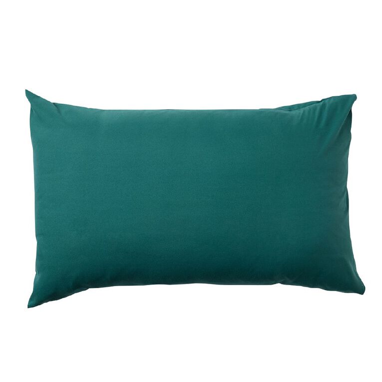 Living & Co Pillowcase Standard Microfibre 2 Piece Green 48cm x 73cm, , hi-res