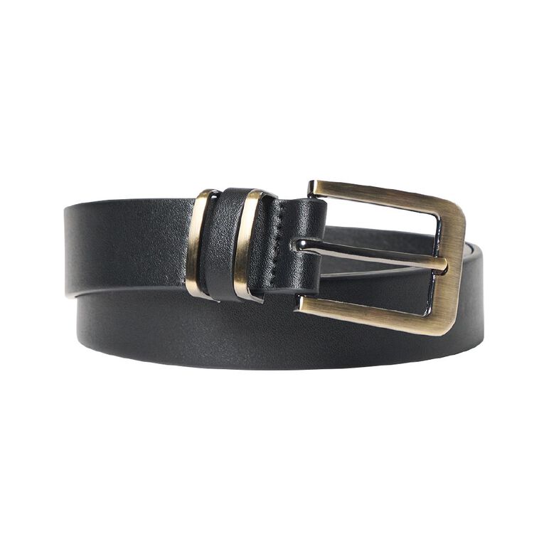 H&H Women's Triple Loop Belt, Black, hi-res