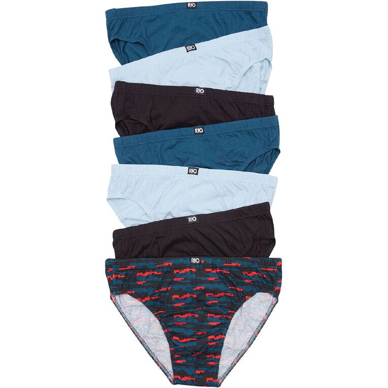 Rio Men's Briefs 7 Pack Black/Grey S23 42K The Warehouse