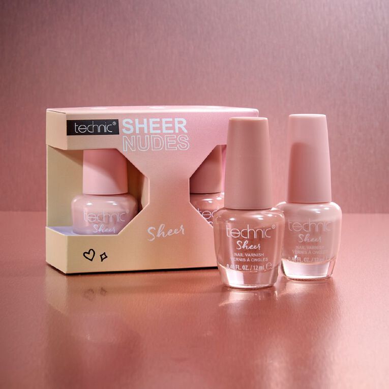 Technic Sheer Nudes Nail Polish Duo, , hi-res