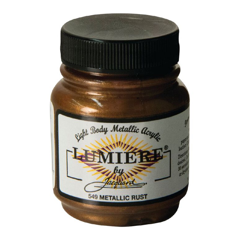 Jacquard Lumiere Acrylic Paint Metallic Rust 66.54ml, , hi-res