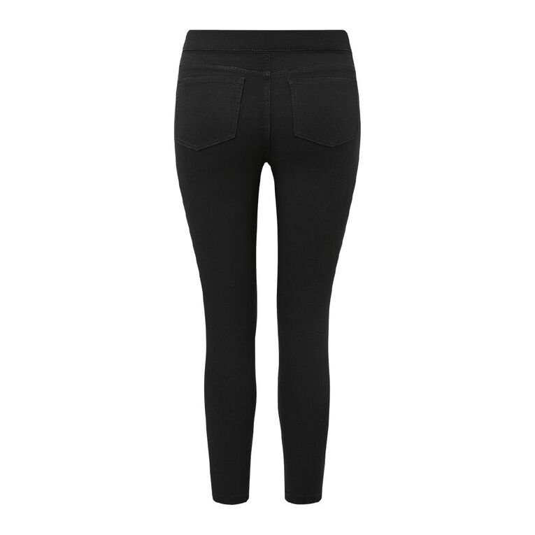 H&H Women's Slim Waistband Jegging, Black, hi-res