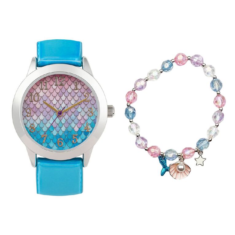 Young Original Kids' Mermaid Watch Bracelet Set, , hi-res