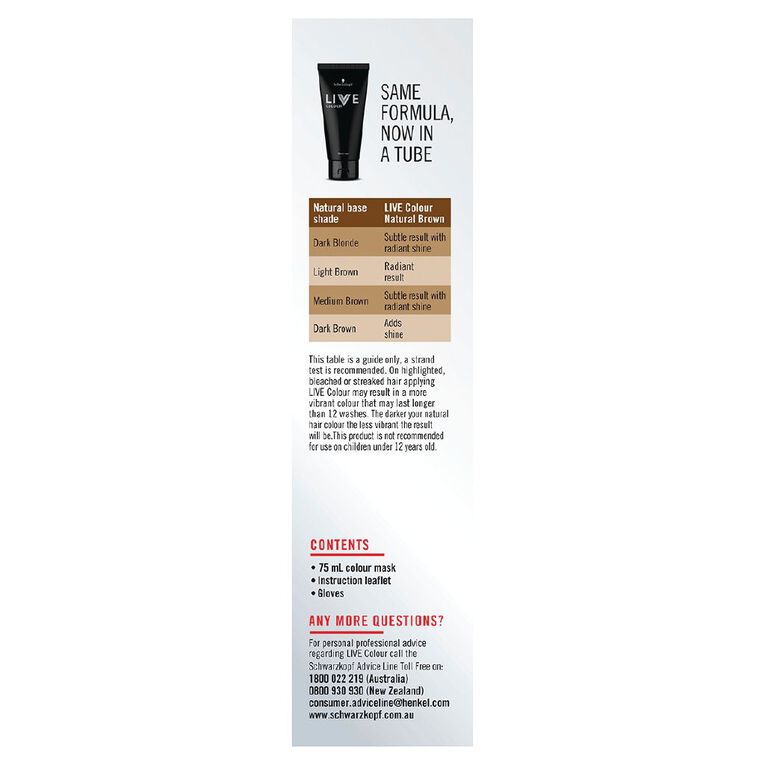 Schwarzkopf Live Colour Hair Colour Natural Brown XL, , hi-res