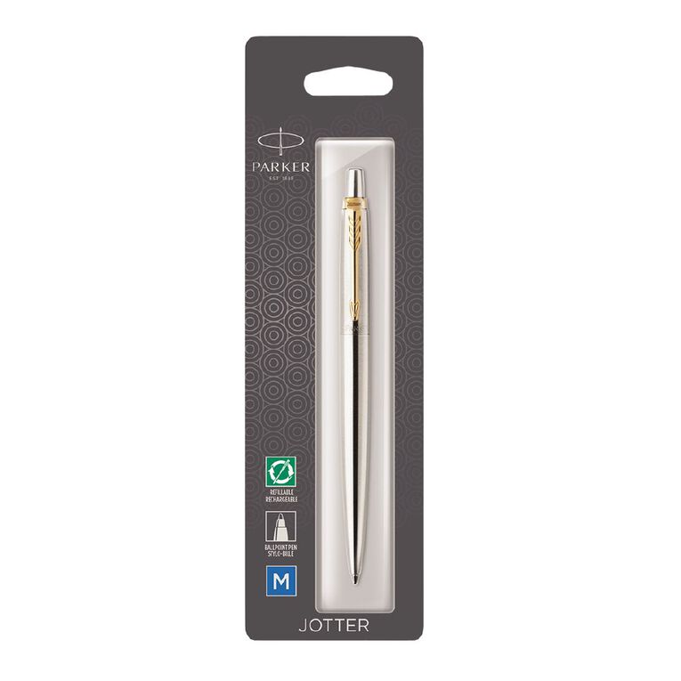 Parker Jotter Stainless Steel Trim Ball Pen Gold, , hi-res