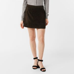 H&H Women's Faux Suede Mini Skirt