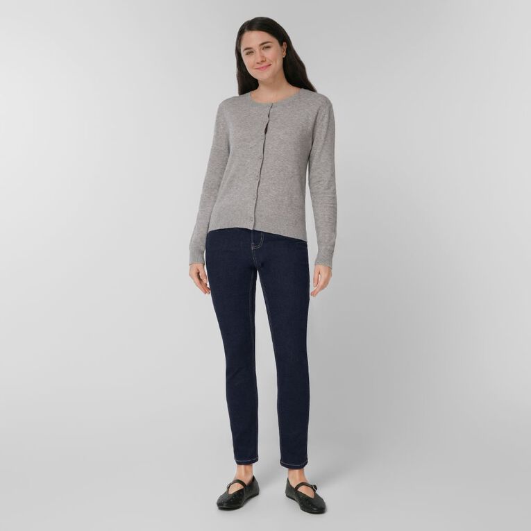H&H Women's Mid Rise Slim Skinny Jeans, Denim Dark, hi-res