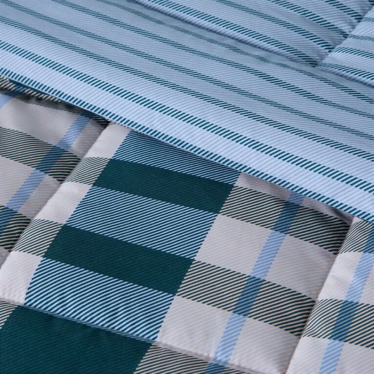 Living & Co 3 Piece Comforter Set Reversible Sawyer Multi-Coloured Queen, , hi-res