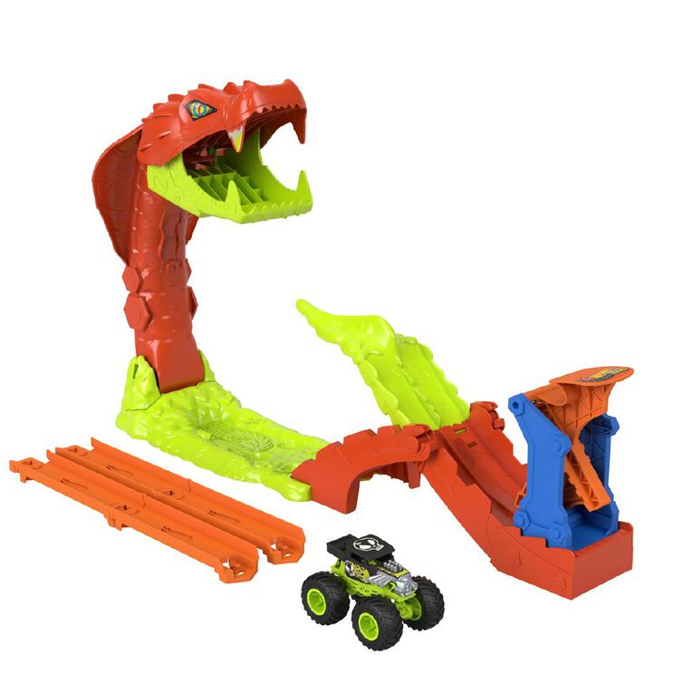 Hot Wheels Monster Trucks Snakebite Slamout Playset, , hi-res
