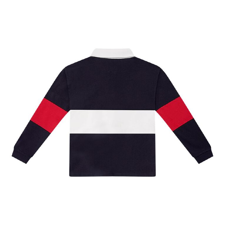 Young Original Long Sleeve Rugby Polo, Blue Dark, hi-res