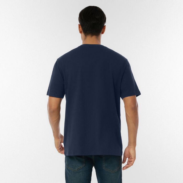 H&H Men's Regular Fit Crew Neck Tee, Blue Dark, hi-res