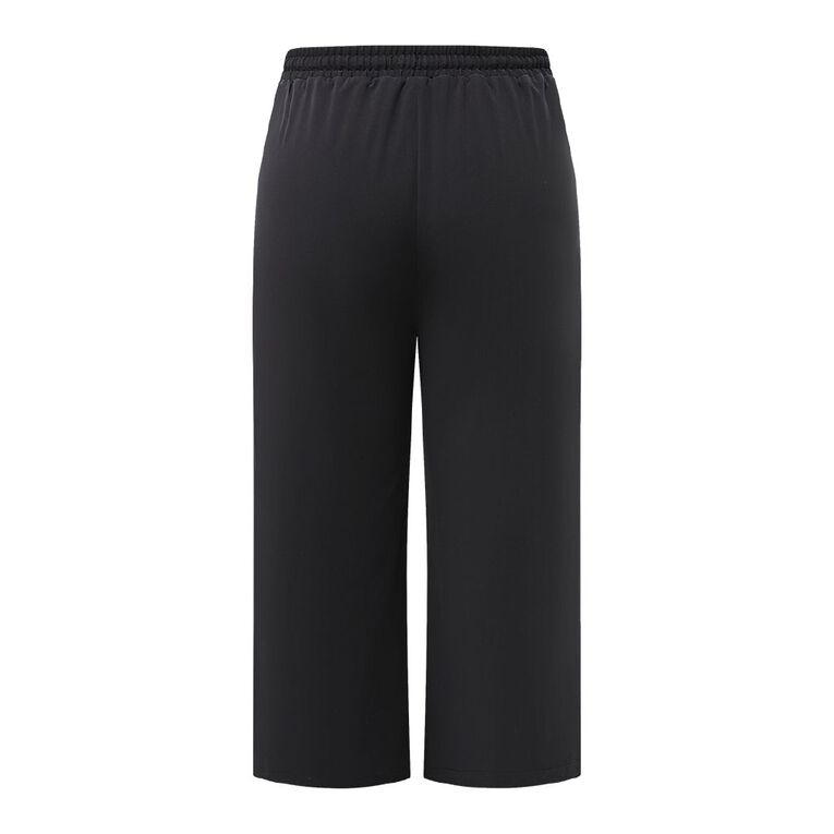 H&H Women's Plus Size Wide Leg Pintuck Pants, Black, hi-res