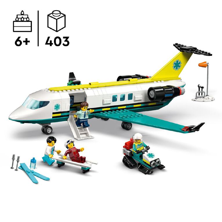 LEGO CITY Emergency Air Ambulance Airplane 60465, , hi-res